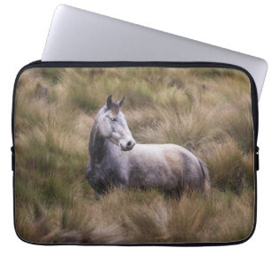 Beautiful Grey Coloured Horse Laptop Sleeve