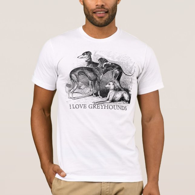 Beautiful Greyhounds T-Shirt (Front)