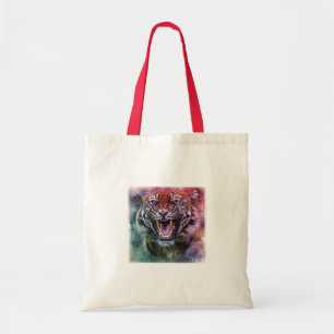 Beautiful Growling Bengal Tiger Face Photo Tote Bag