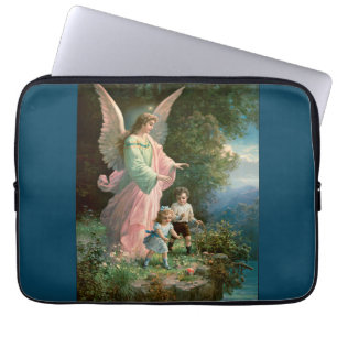 Beautiful Guardian Angel Guarding Children Laptop Sleeve