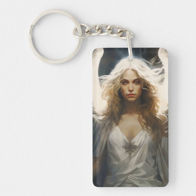 Beautiful Guardian Angel Key Ring (Front)