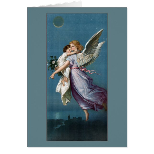 Beautiful Guardian Angel Painting (Front)