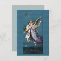 Beautiful Guardian Angel Painting Invitation