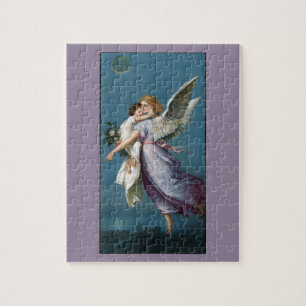 Beautiful Guardian Angel Painting Jigsaw Puzzle