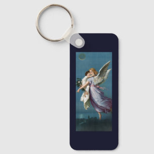 Beautiful Guardian Angel Painting Key Ring