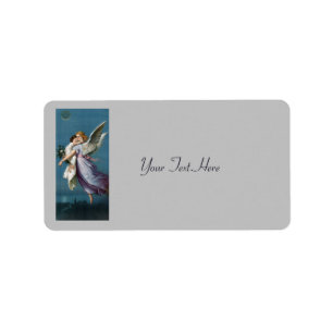 Beautiful Guardian Angel Painting Label