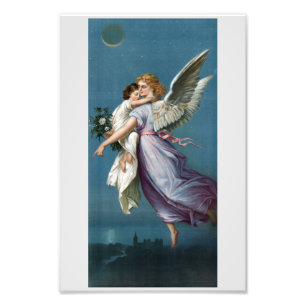 Beautiful Guardian Angel Painting Photo Print