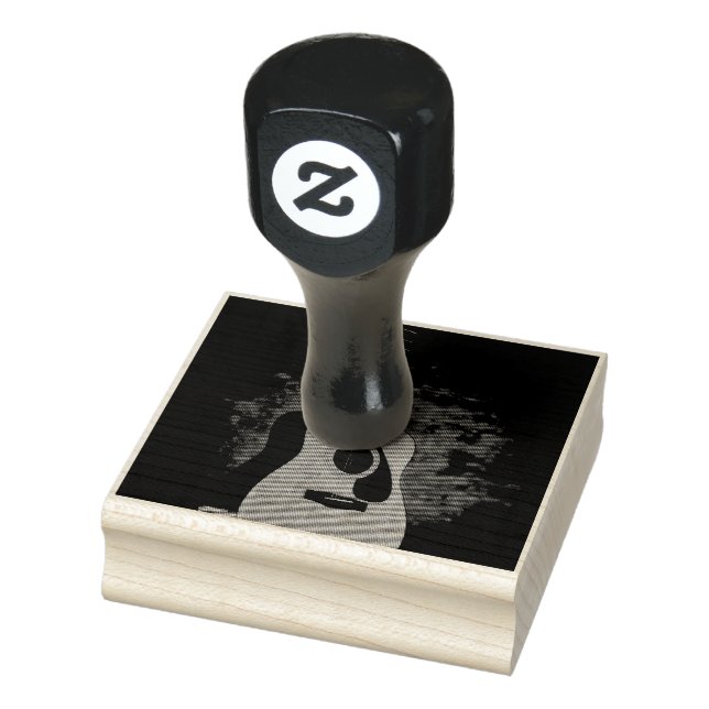Beautiful Guitar Rubber Stamp (Stamp)