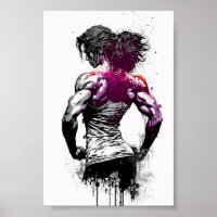 Beautiful Gym Girl Flexing Muscles