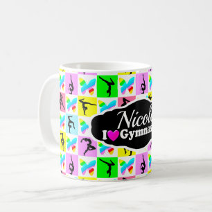BEAUTIFUL GYMNASTICS BUTTERFLY DESIGN COFFEE MUG