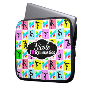 BEAUTIFUL GYMNASTICS BUTTERFLY DESIGN LAPTOP SLEEVE
