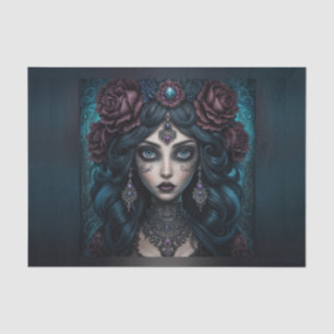 Beautiful Gypsy Fortune Teller Woman Decoupage  Tissue Paper