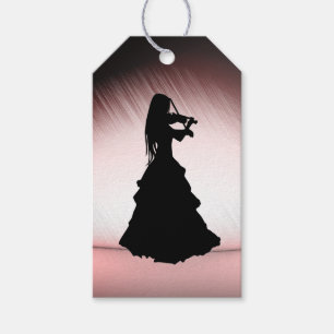 Beautiful Gypsy Girl Plays Violin Gift Tags
