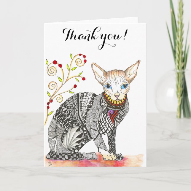 Beautiful Hairless Sphynx Greeting Card (Front)