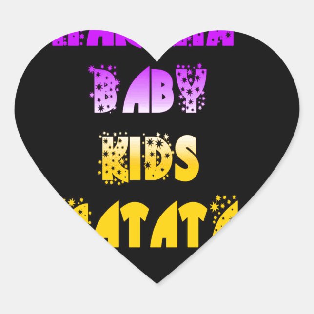 Beautiful Hakuna Matata Art Print Heart Sticker (Front)