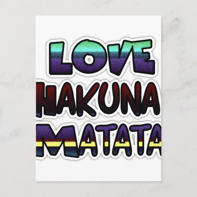 Beautiful Hakuna Matata Art Print Postcard (Front)