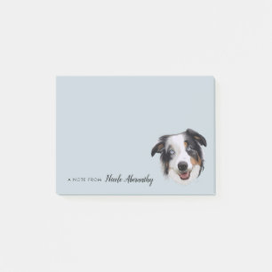 Beautiful Hand Drawn Aussie   Personalized Post-it Notes