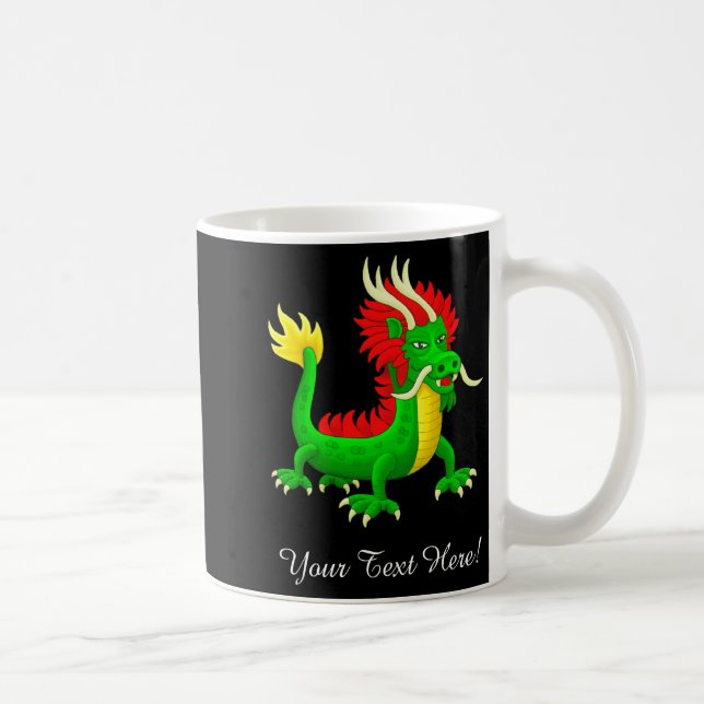 Beautiful Hand Drawn Chinese Dragon  Coffee Mug (Right)
