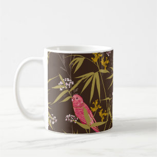 Beautiful Hand drawn parrot birds in Bamboo forest Coffee Mug