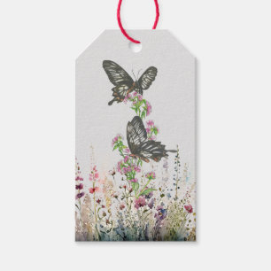 Beautiful Hand-Painted Ceylon Rose Butterfly Gift Tags