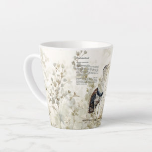 Beautiful Hand-Painted Great Indian Bustard Bird Latte Mug