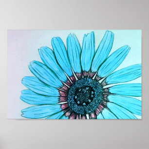 Beautiful hand sketched Flower Design Poster