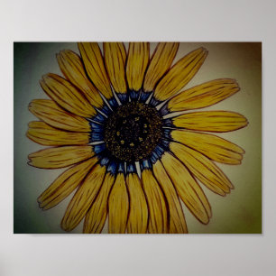 Beautiful Hand Sketched Flower Poster