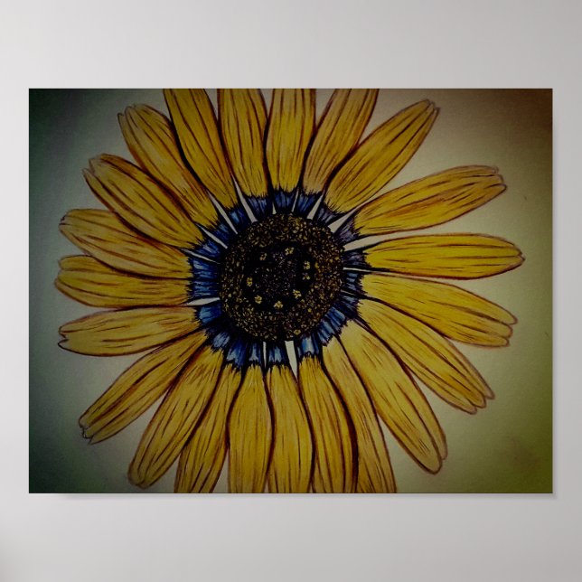 Beautiful Hand Sketched Flower Poster (Front)