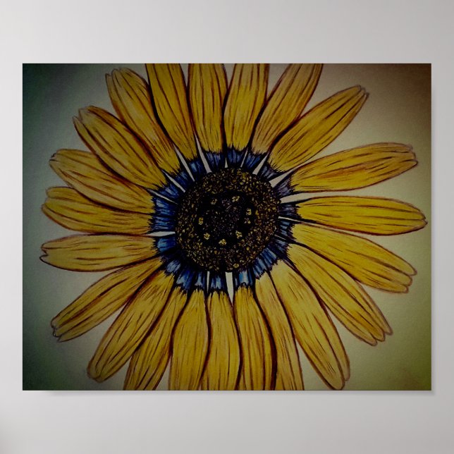 Beautiful hand sketched Flower Poster (Front)