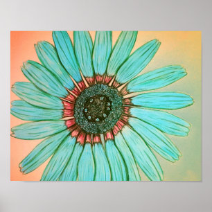 Beautiful Hand Sketched Flower Poster