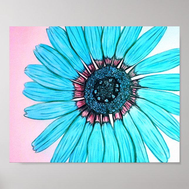 Beautiful Hand sketched Flower Poster (Front)