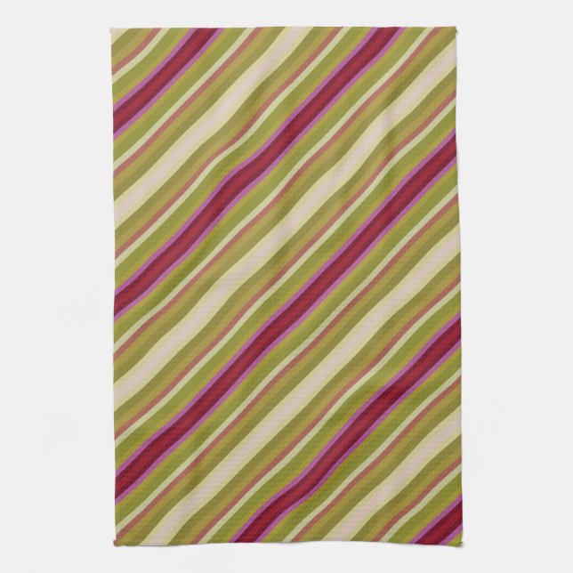 Beautiful Hand Towel With a Diagonal Stripe (Vertical)