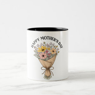 Beautiful Happy Mother's Day Mum Two-Tone Coffee Mug