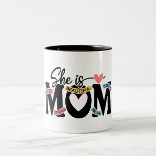 Beautiful Happy Mother's Day Mum Two-Tone Coffee Mug