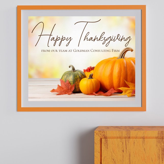 Beautiful Happy Thanksgiving Customisable Business Poster (Creator Uploaded)