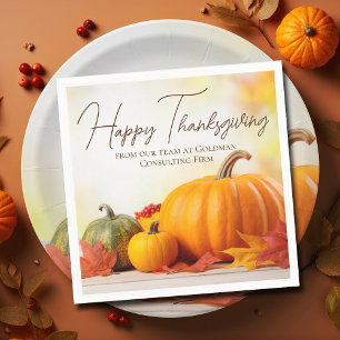 Beautiful Happy Thanksgiving Customisable Party Napkin
