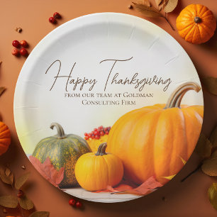 Beautiful Happy Thanksgiving Customisable Party Paper Plate