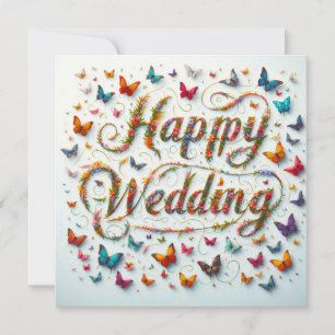 Beautiful Happy Wedding Greeting Cards