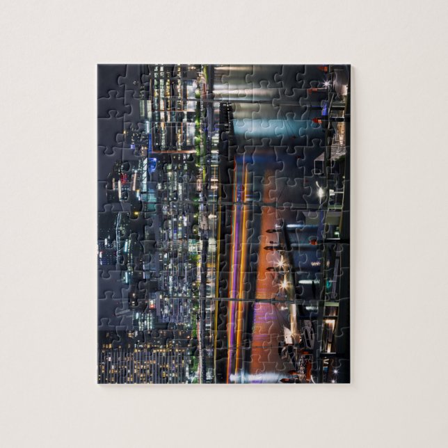 Beautiful Harbour Views at Night Jigsaw Puzzle (Vertical)