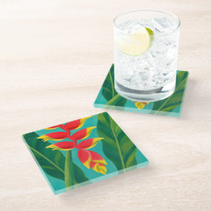 Beautiful hawaii art glass coaster