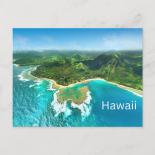 Beautiful Hawaii Beach and Ocean Island View Holiday Postcard