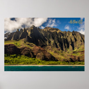 Beautiful Hawaii Mountains Poster