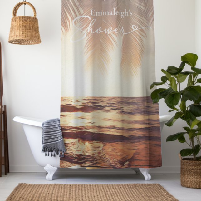 Beautiful Hawaiian Golden Beach  Shower Curtain (Creator Uploaded)