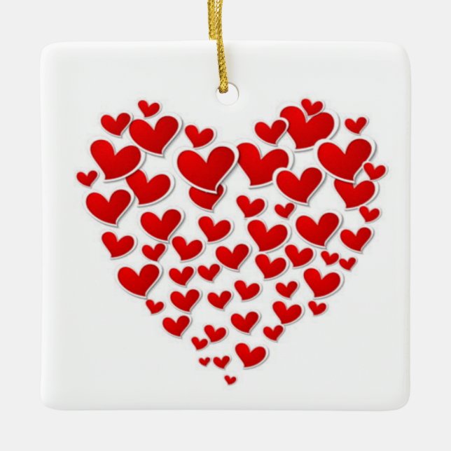 *BEAUTIFUL HEART*  CHRISTMAS ORNAMENT (Front)