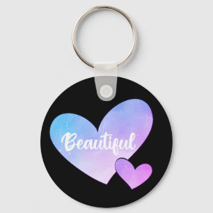 Beautiful Heart Galaxy Sky Key Ring