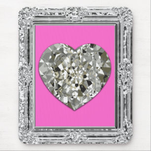 Beautiful Heart Of Diamonds Mousepad