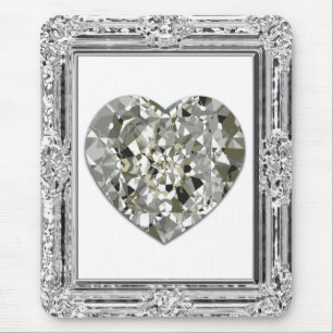 Beautiful Heart Of Diamonds Mousepad