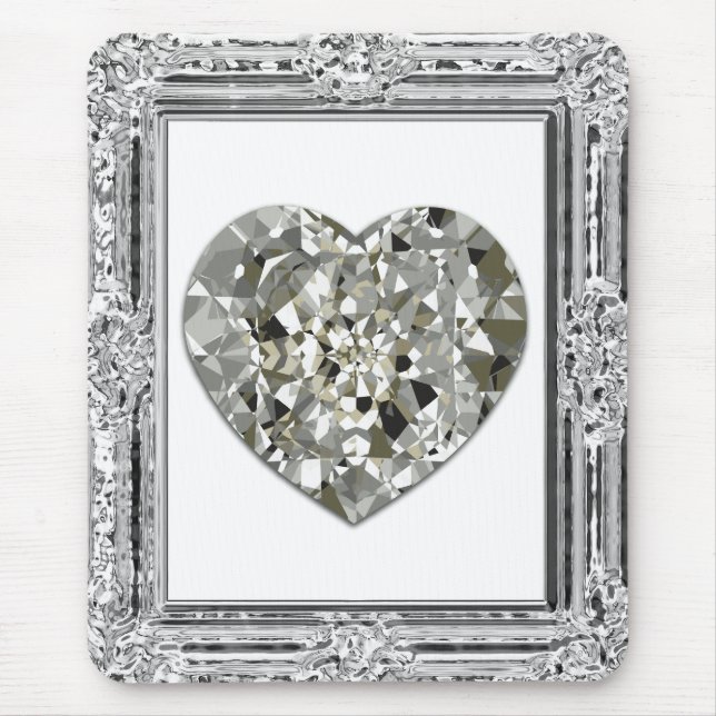 Beautiful Heart Of Diamonds Mousepad (Front)