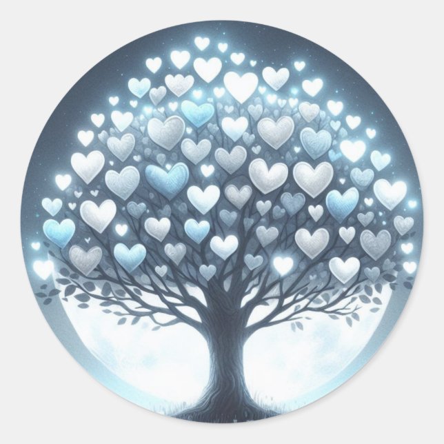 Beautiful Heart Shaped Tree Stickers (Front)