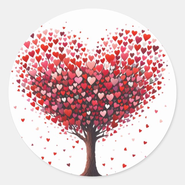 Beautiful Heart Shaped Tree Stickers (Front)